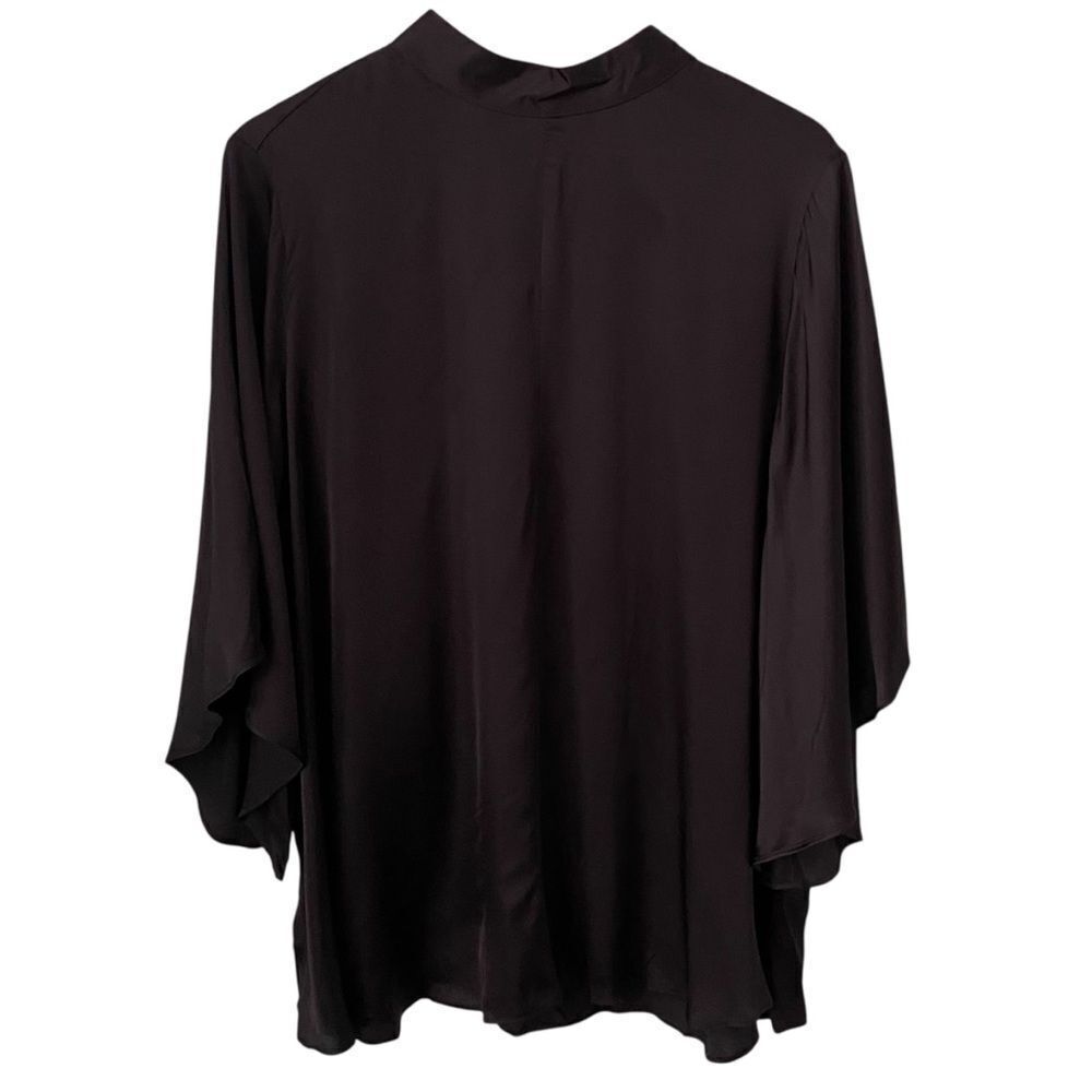 NWT Lane Bryant Elegant Black Long Bell Sleeve Blouse in Size 22